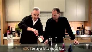 aerolatte  milk frother makes three layer caffè latte macchiato [upl. by Encratia]