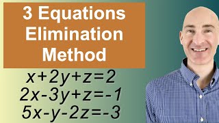 Solving Systems of 3 Equations Elimination [upl. by Eglantine170]