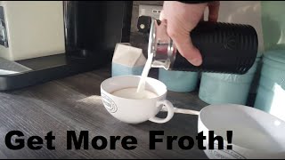 How to Get More Froth from Your Nespresso Coffee Aeroccino  Nespresso tips and help [upl. by Sallie21]