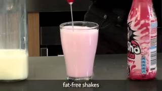 How to make a fat free milkshake using an aerolatte milk frother [upl. by Parsaye]