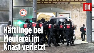 Gefängnismeuterei Polizei stürmt Knast in Thüringen  JVA Untermaßfeld [upl. by Howlend]